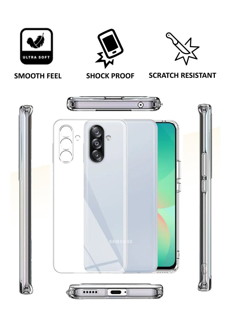 NAFCO For Samsung Galaxy A26 - Transparent Silicone Drop-Proof Clear Protective Phone Cover - Transparent - Image 4