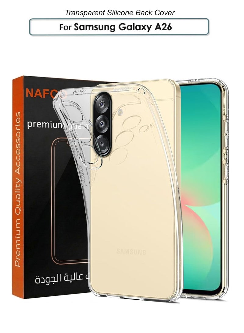 NAFCO For Samsung Galaxy A26 - Transparent Silicone Drop-Proof Clear Protective Phone Cover - Transparent - Image 1
