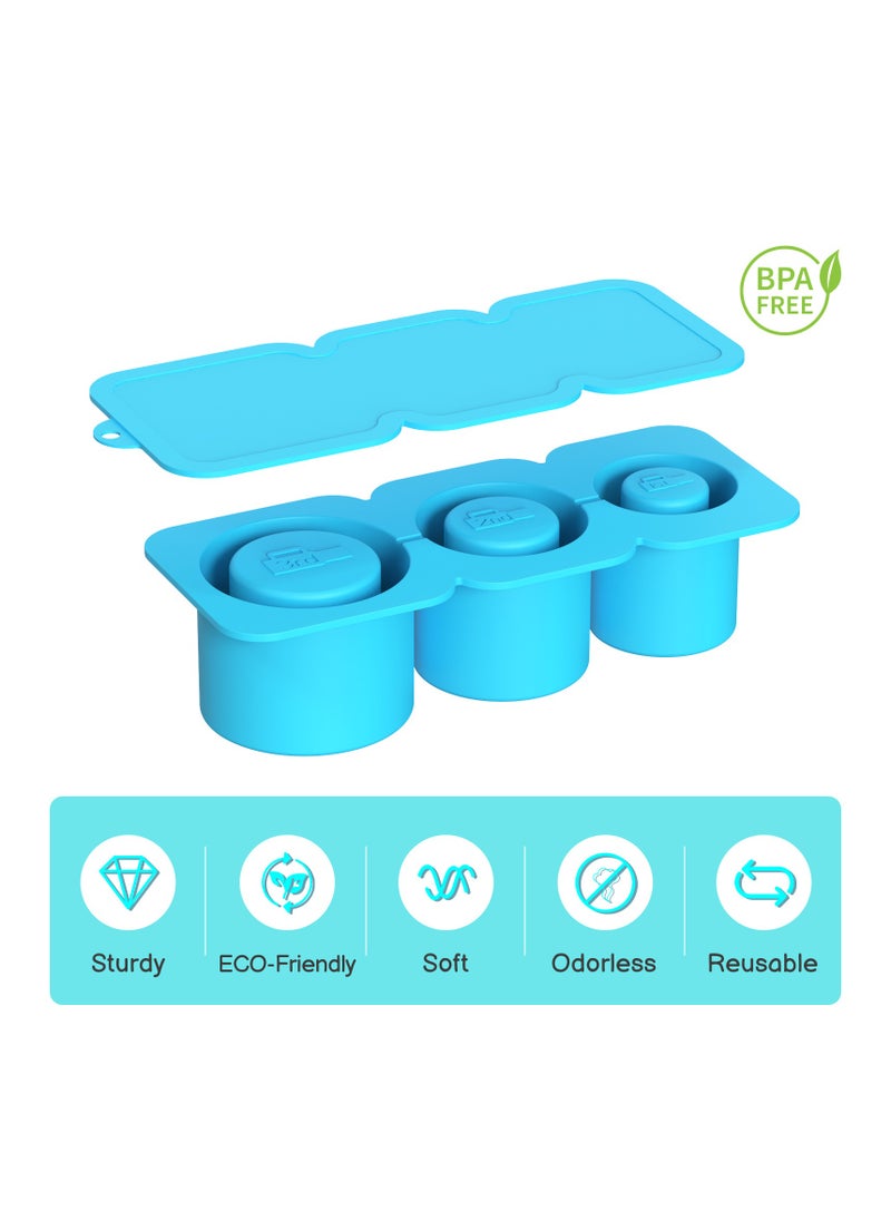 TEAM LUXURY Stanley Ice Mold, Tumbler Ice Trays For Freezer With Lid, Silicone Round Ice Cube Mold For 40 Oz Tumbler Cup, Silicone Ice Cube Tray With Lid And Bin, Reusable Ice Cube Trays, Whiskey Ice Cubes Mold  - Image 4