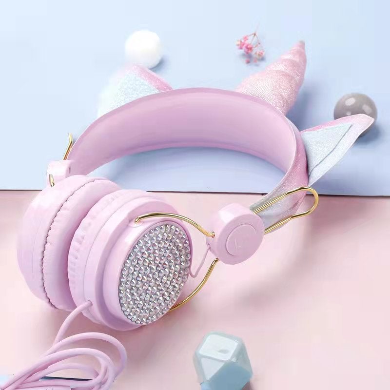 Unicorn Cartoon Headphone Wired Children’s Earphones for Phone and Computer