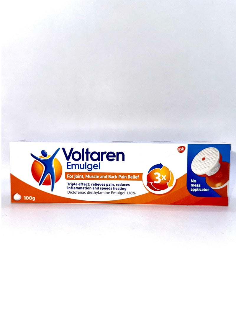 Voltaren Emulgel 100g No-Mess Applicator (Fast-Acting Relief for Joint & Muscle Pain)