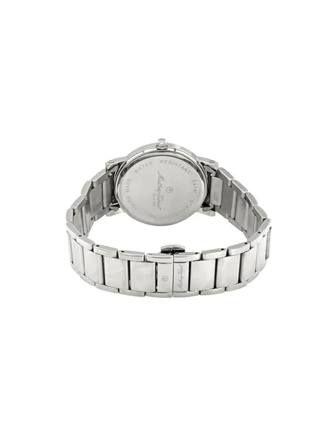 Mathey-Tissot City Metal 38mm H611251MAN Men's Quartz Stainless Steel Strap, Casual Watch, Silver