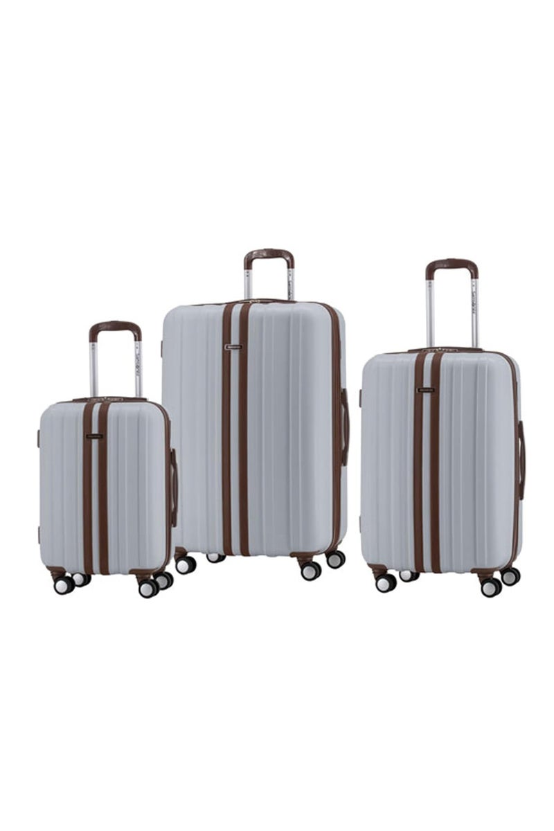 Samsonite Spectacular LTD 3pcs Hard Side Expandable Luggage Set Silver Brown - Image 1