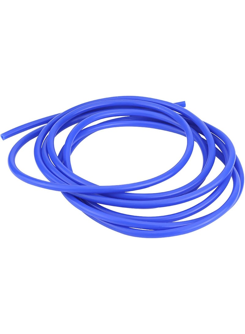 Silicone Vacuum Tube 4mm X 5 Meters, High Temp Flexible Hose Tubing for Air Pump Gauge Universal Application, (Blue) - Image 1