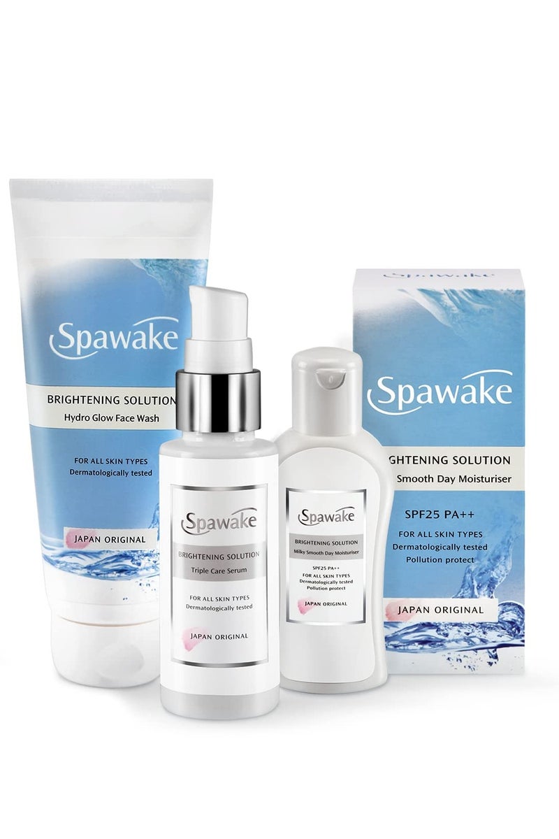 Spawake Skin Care Kit Brightening (Face wash + Face serum + Moisturizer) - Image 1