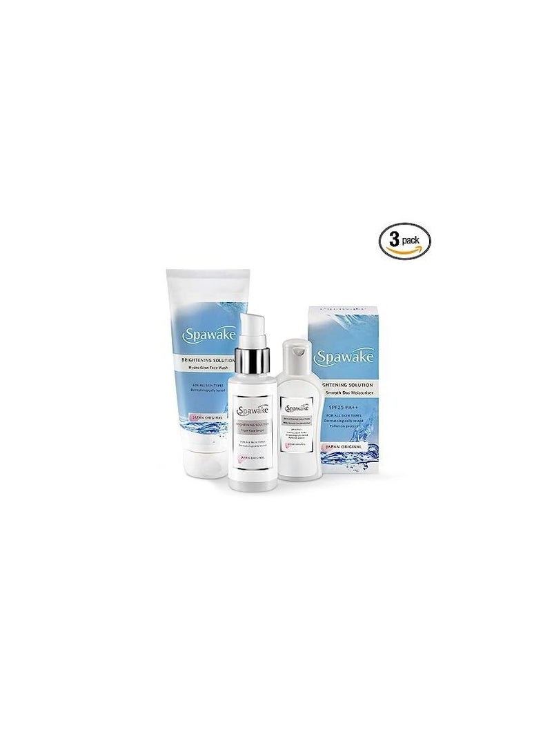 Spawake - Spawake Skin Care Kit Brightening (Face wash + Face serum + Moisturizer) - Image 1