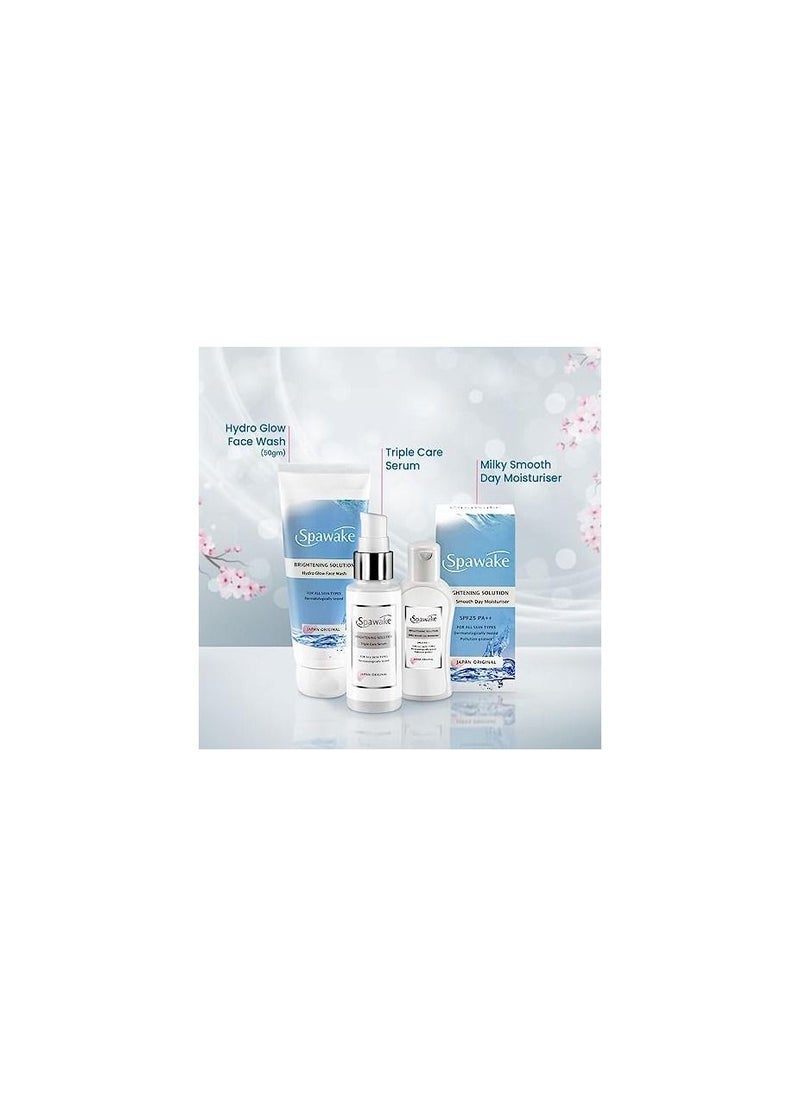 Spawake - Spawake Skin Care Kit Brightening (Face wash + Face serum + Moisturizer) - Image 1