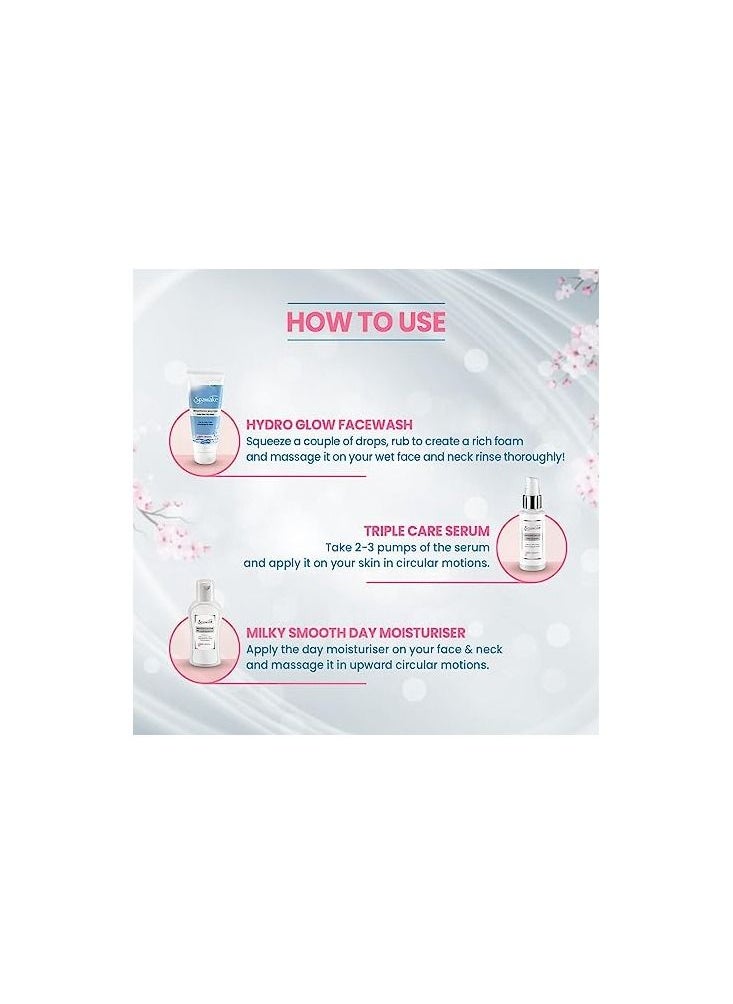 Spawake - Spawake Skin Care Kit Brightening (Face wash + Face serum + Moisturizer) - Image 1