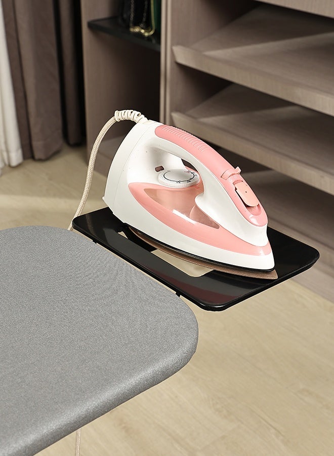 LAWAZIM 15"x48" Ironing Board with Iron Rest - Foldable and Heat Resistant Iron Rest, Padded Surface, Lightweight Black Frame with Gray Cover - for Small Spaces, Apartments, Laundry Rooms, and Closets - Image 3