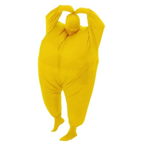 RHYTHMARTS Yellow Inflatable Costume Full Body Suit Halloween Christmas Costumes Fancy Dress Adult (Yellow) - Image 1