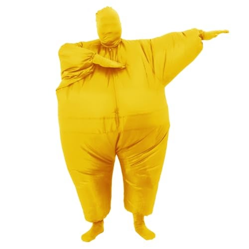 RHYTHMARTS Yellow Inflatable Costume Full Body Suit Halloween Christmas Costumes Fancy Dress Adult (Yellow) - Image 2