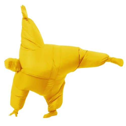 RHYTHMARTS Yellow Inflatable Costume Full Body Suit Halloween Christmas Costumes Fancy Dress Adult (Yellow) - Image 4