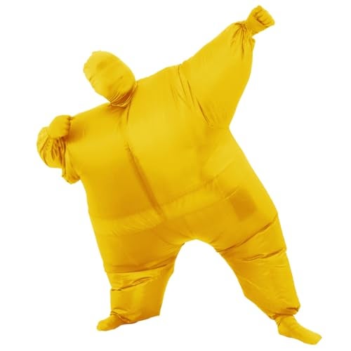 RHYTHMARTS Yellow Inflatable Costume Full Body Suit Halloween Christmas Costumes Fancy Dress Adult (Yellow) - Image 3