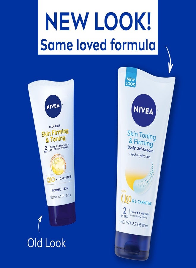 NIVEA Skin Firming & Toning Body Gel Cream with Q10, Hyaluronic Acid and Vitamin C, Clinically Tested Skin Firming & Toning Cream, 72-Hour Moisture, 6.7 Oz Tube - Image 2