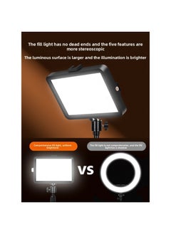 General Fill Light Photography Live Broadcast Small Desktop Food Lighting Portable Live Studio Photography Soft Light Square Light Shooting-Light Source Color:Anchor Recommend 【rgb Large Panel Square Light】  - Image 4