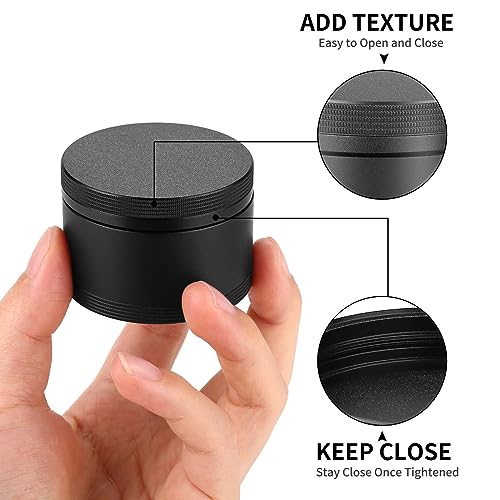 SOBAHIDO Portable Metal Pill Case, Single Waterproof Daily Pill Box for Travel, Pill Container, Aluminium Alloy Round Pill Box Organizer Pill Holder for Medicine Vitamin Fish Oils Big Size - Image 3
