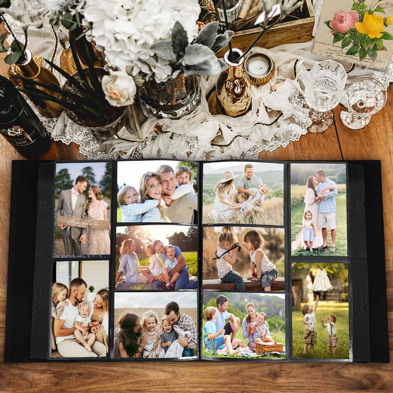 Lanpn Photo Album 4x6 600 Pockets, Large Capacity Linen OUR MEMORIES Hardcover Large Photo Book Photobook that Holds 600 Vertical and horizontal Pictures Pink - Image 4