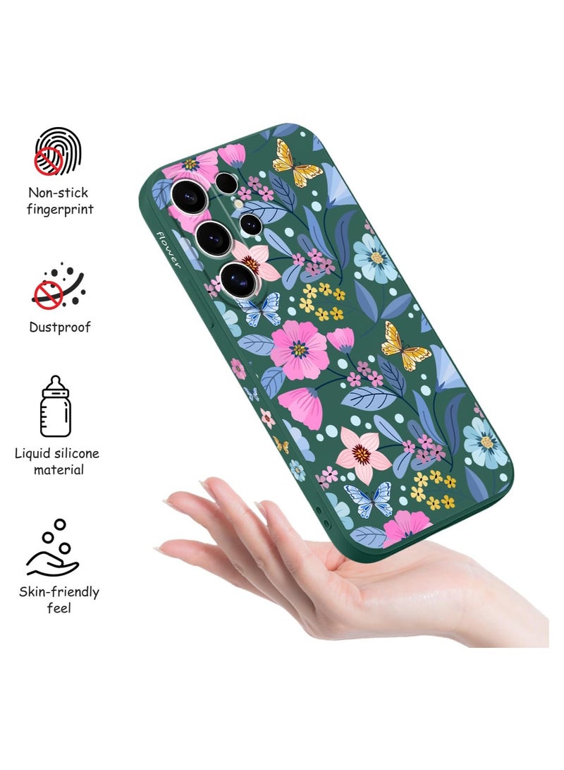 for Samsung Galaxy S25 Ultra Case, Creative Patterns Slim Non Slip Lightweight Phone Cover for Galaxy S25 Ultra 6.9 inch, Flower Green - Image 5
