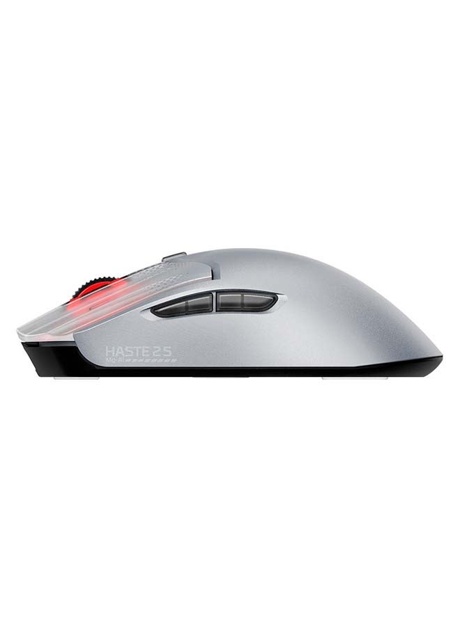 HyperX Pulsefire Haste 2 S – Wireless Gaming Mouse for PC – 64g, Magnesium Alloy Shell, Rechargeable li-ion Battery, 26K Sensor, Dual Wireless, Glass Skates - Silver I 9B002AA - Image 4