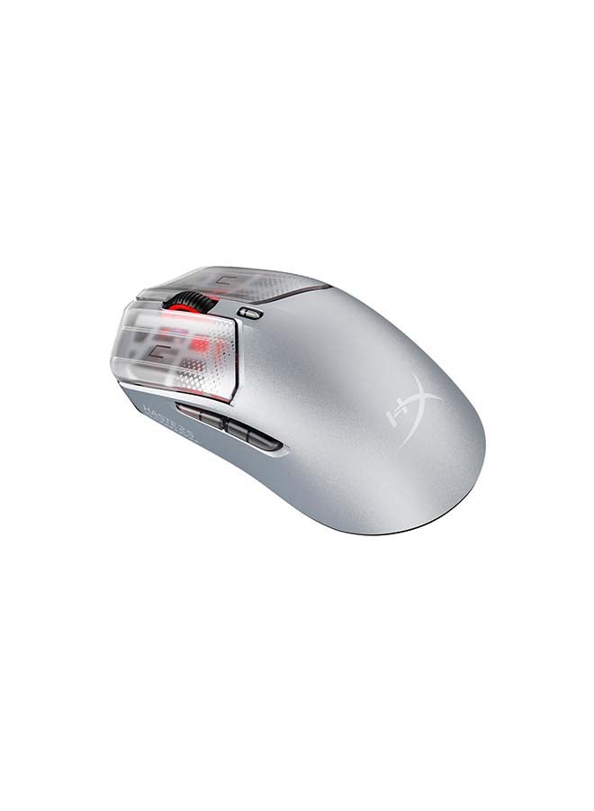 HyperX Pulsefire Haste 2 S – Wireless Gaming Mouse for PC – 64g, Magnesium Alloy Shell, Rechargeable li-ion Battery, 26K Sensor, Dual Wireless, Glass Skates - Silver I 9B002AA - Image 1