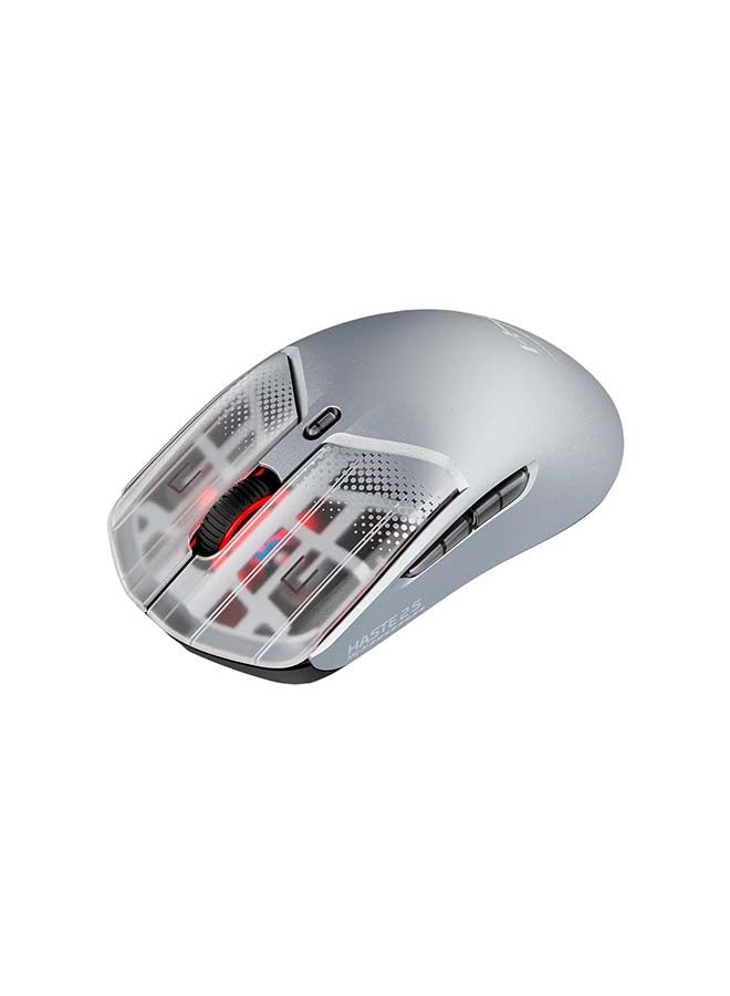 HyperX Pulsefire Haste 2 S – Wireless Gaming Mouse for PC – 64g, Magnesium Alloy Shell, Rechargeable li-ion Battery, 26K Sensor, Dual Wireless, Glass Skates - Silver I 9B002AA - Image 3