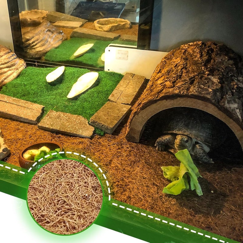 PINVNBY 4 Pieces Reptile Carpet,Bearded Dragon Natural Coconut Fiber Mat,Lizard Terrarium Liner Pads,Tortoises Bedding Supplies for Gecko Snake Chameleons(4 Sheets / 19.7x11.8x0.4inches) - Image 5