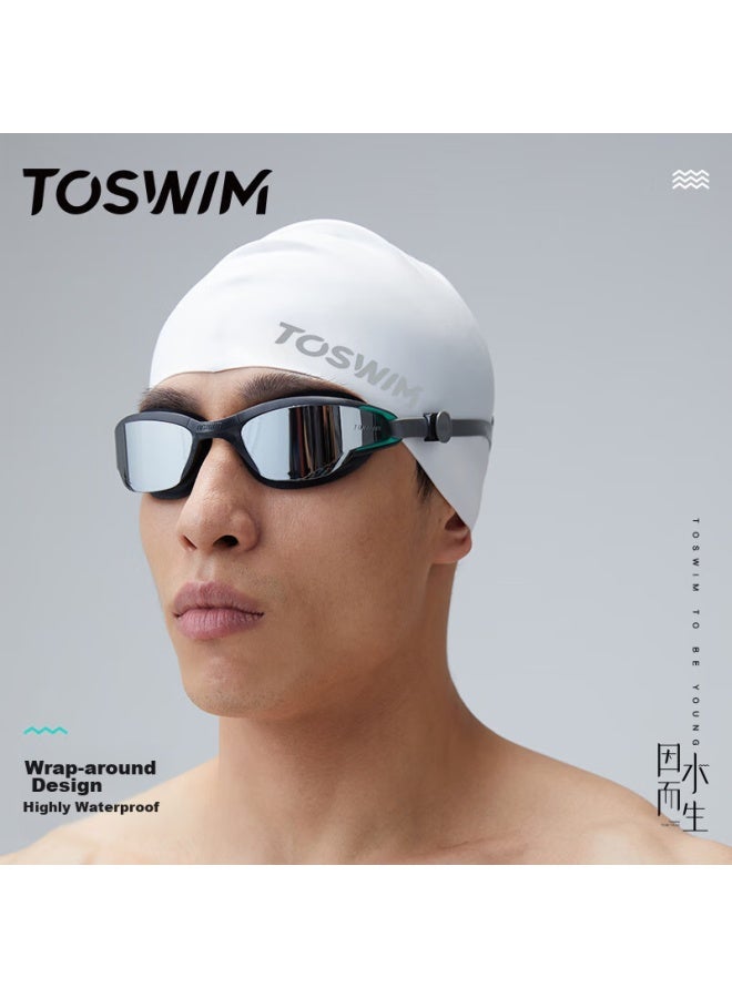 Toswim Swimming Cap For Men And Women, Non-binding, Long Hair, Waterproof, Ear Protection, Silicone Swim Cap, Fish Belly White, Enlarged Version - Image 2