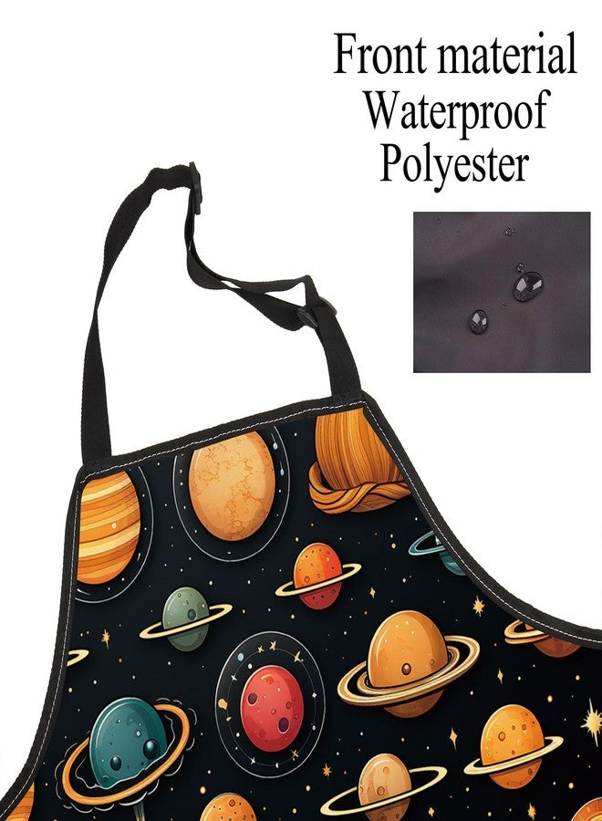 BNQL Planet Apron Solar System Gifts Outer Space Apron Galaxy Cooking Kitchen Chef apron with Pockets Galaxy Space Gifts (Planet Apron) - Image 4