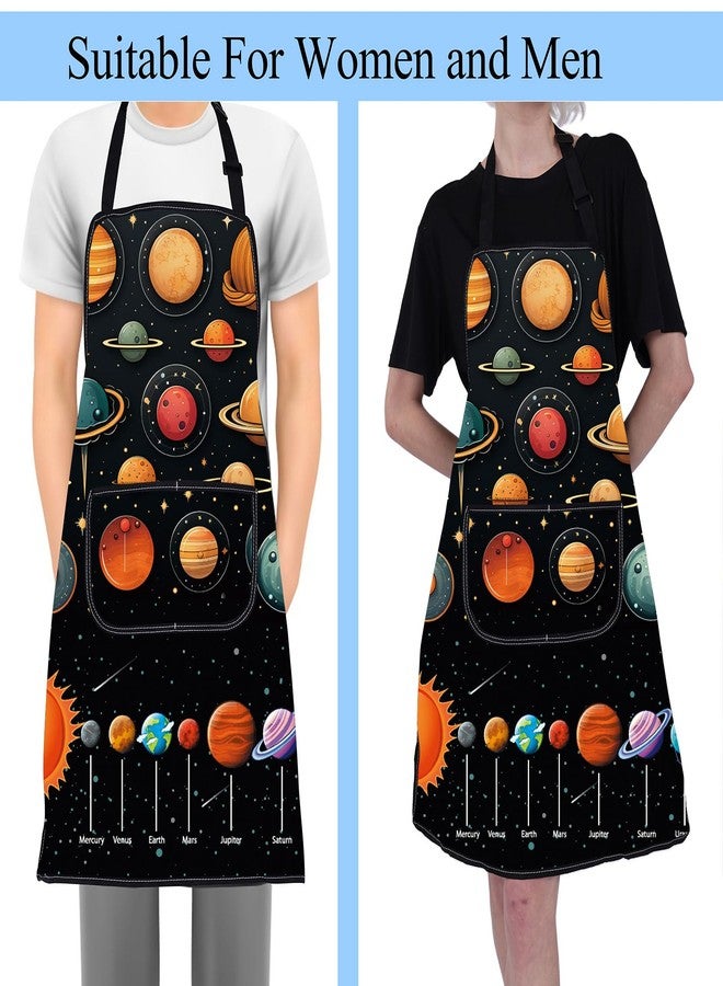 BNQL Planet Apron Solar System Gifts Outer Space Apron Galaxy Cooking Kitchen Chef apron with Pockets Galaxy Space Gifts (Planet Apron) - Image 5