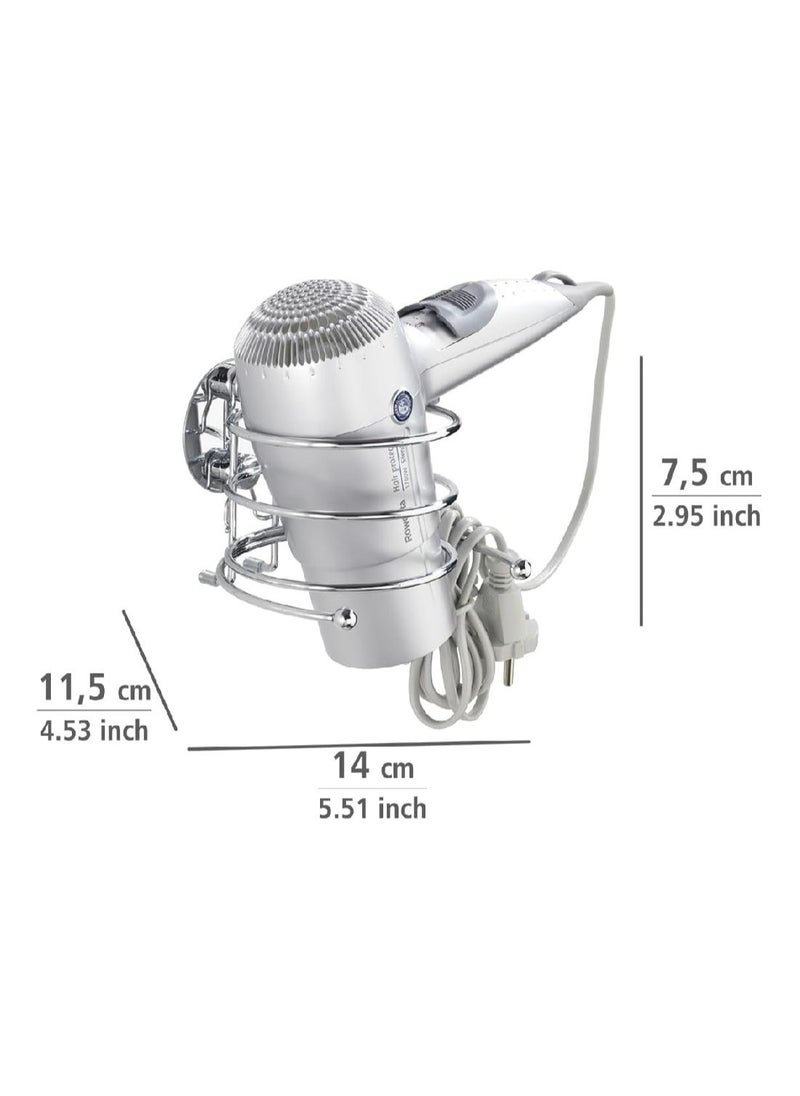Wenko - Wenko Turbo-Loc Hair Dryer Holder – Wall-Mounted, Space-Saving Bathroom Organizer for Hair Tools - Image 1