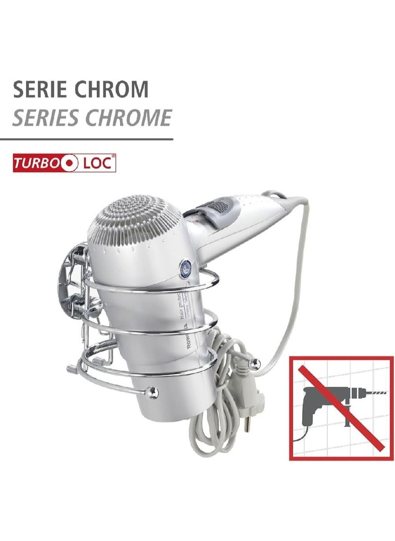 Wenko - Wenko Turbo-Loc Hair Dryer Holder – Wall-Mounted, Space-Saving Bathroom Organizer for Hair Tools - Image 1