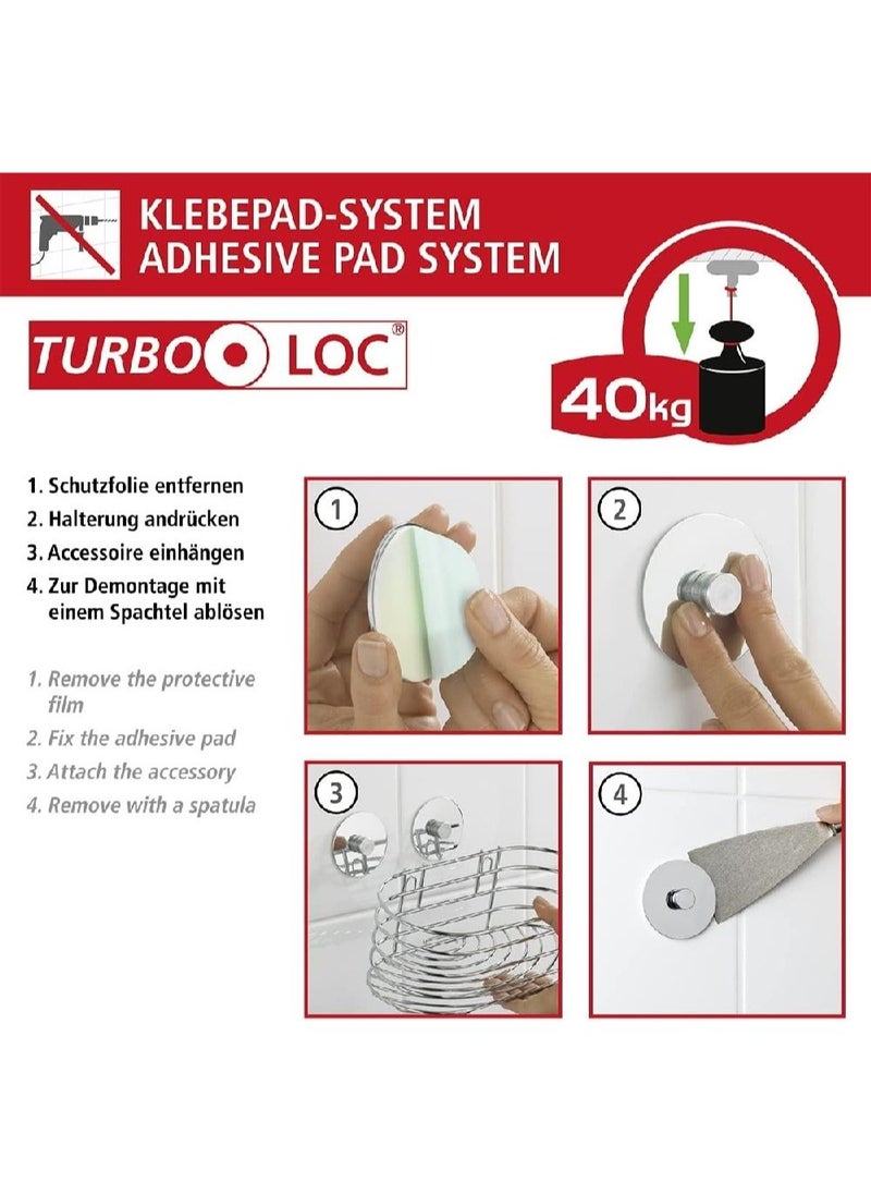 Wenko - Wenko Turbo-Loc Hair Dryer Holder – Wall-Mounted, Space-Saving Bathroom Organizer for Hair Tools - Image 1