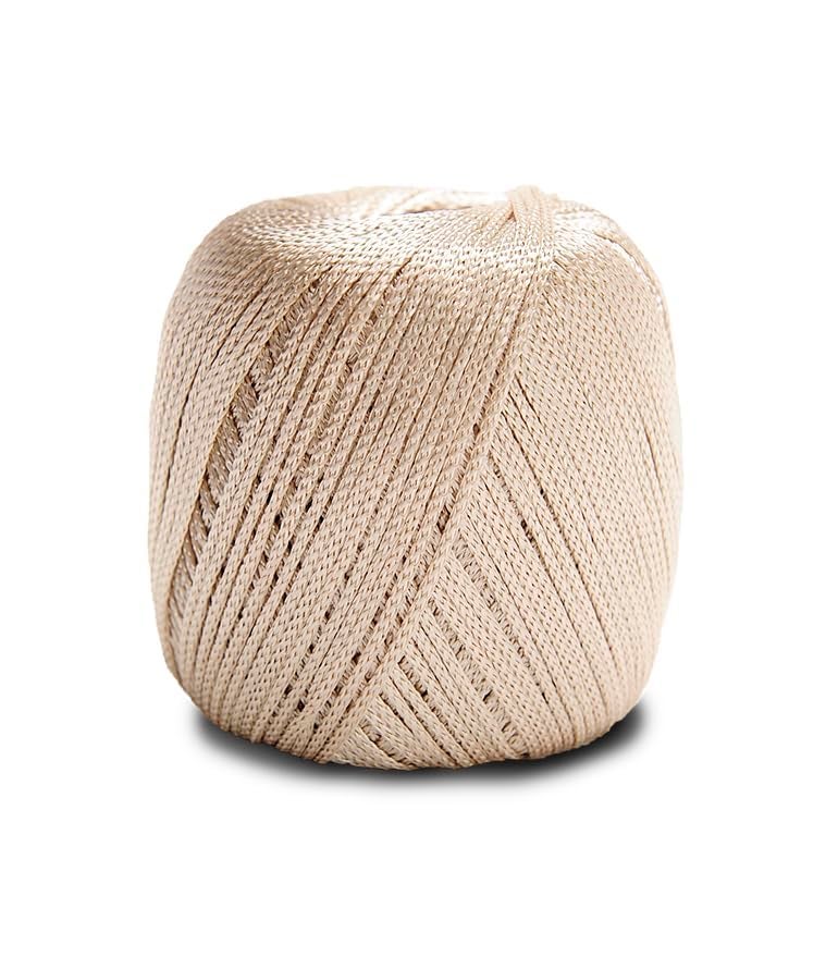 CÃRCULO CIRCULO Encanto Yarn 100% Viscose - Luxury & Shine - Light Worsted Weight Yarn - 140 yds, 3.52 oz - Color 7650 - Almond - Image 3