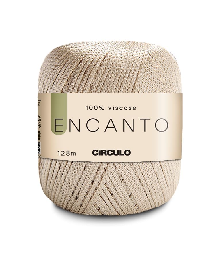 CÃRCULO CIRCULO Encanto Yarn 100% Viscose - Luxury & Shine - Light Worsted Weight Yarn - 140 yds, 3.52 oz - Color 7650 - Almond - Image 2