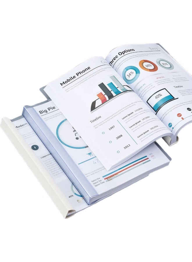 Comix 10-Pack Large Capacity Clip File Folder With 200-Sheet Capacity, Pull Rod, Transparent Pull Rod File Folder, Office Stationery A868 - Image 2