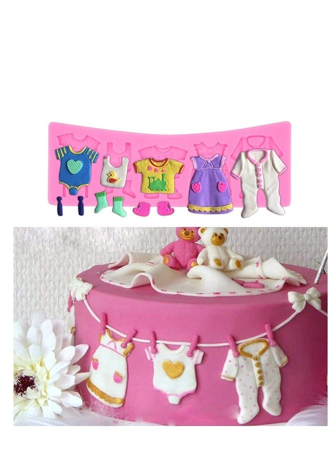 Baby Themed Silicone Cake Mold, Fondant Molding Tool, Birthday Party Baking Accessory, Cute Design for Cake Decorating