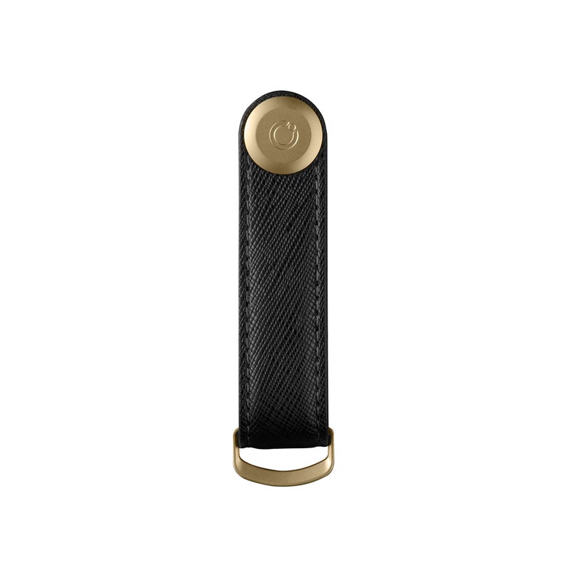 Orbitkey Orbitkey Saffiano Leather Key Organizer, Licorice Black | Holds up to 7 Keys  - Image 3