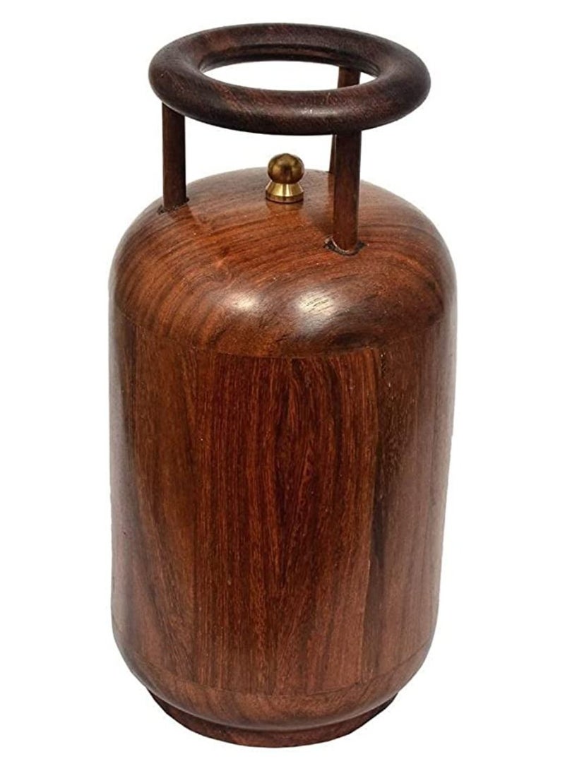 QUESERA Cylinder Shaped Wooden Money Bank Coin Storage Box coin box piggy bank for Kids - Image 3