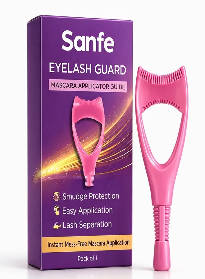 سانفي دليل تطبيق ماسكارا سانفي لحماية الرموش - أداة تطبيق ماسكارا خالية من الفوضى مع مشط فاصل للرموش | يحمي الجفون من التلطخ. - Image 1