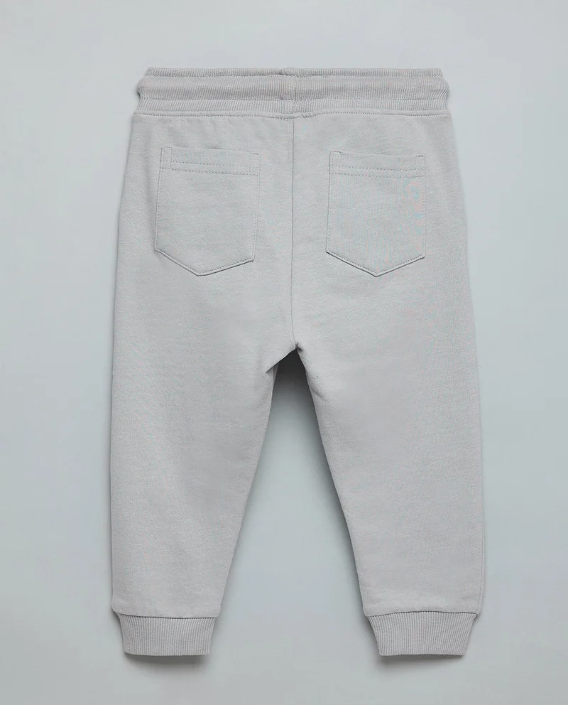 R&B Print Detail Joggers with Drawstring Waist