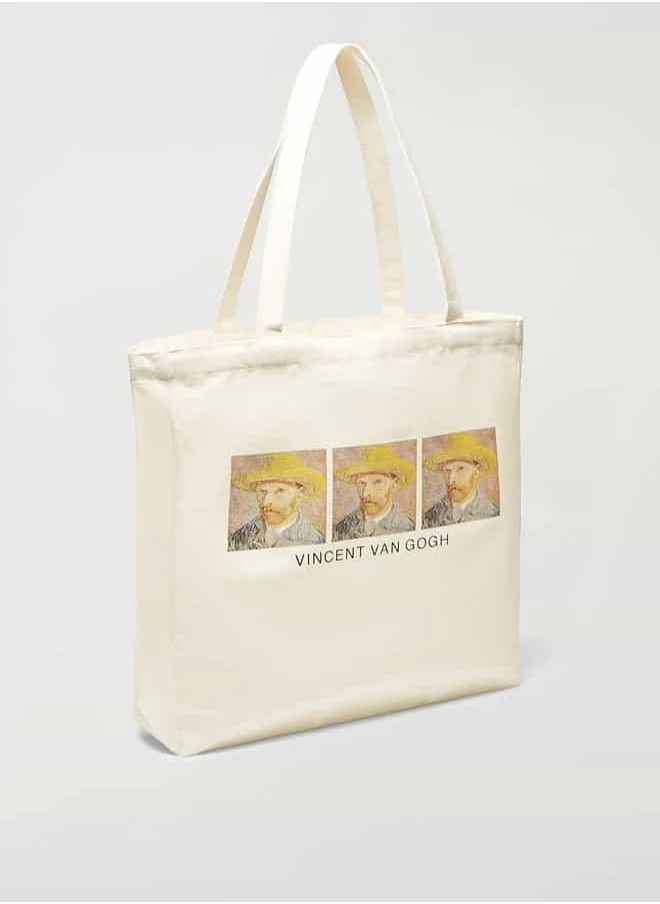 SP Characters Vincent Van Gogh Print Shopper Bag with Double Handle