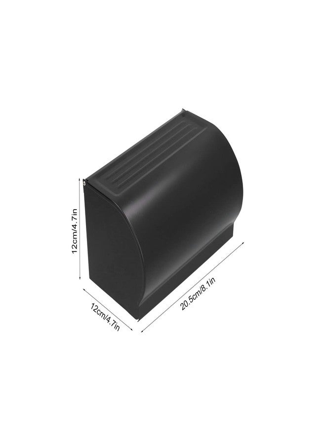 Garosa Commercial Toilet Paper Dispenser Wall Mounted Waterproof Paper Holder Tissue Box with Lid for Kitchen Bathroom Aluminum Alloy Roll Holder(Matte Black) - Image 5