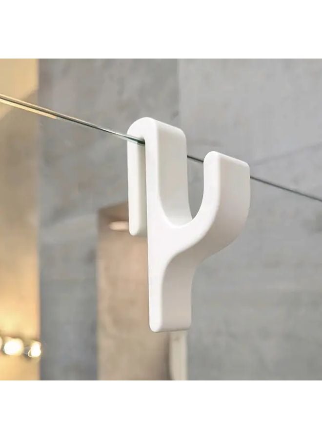 Black Shower Door Hook For Frameless Glass Up To 8mm Wall Mounted Bathroom Organizer - Image 2