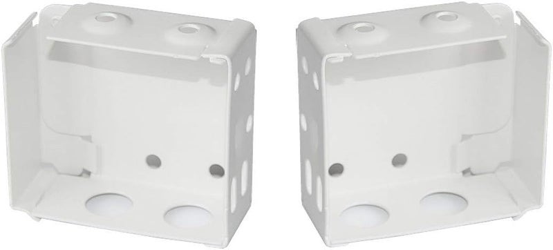 Cutelec 2pcs Box Mounting Bracket for High Profile Blinds 2inch White Color Window Blinds Headrail Holder Bracket - Image 1
