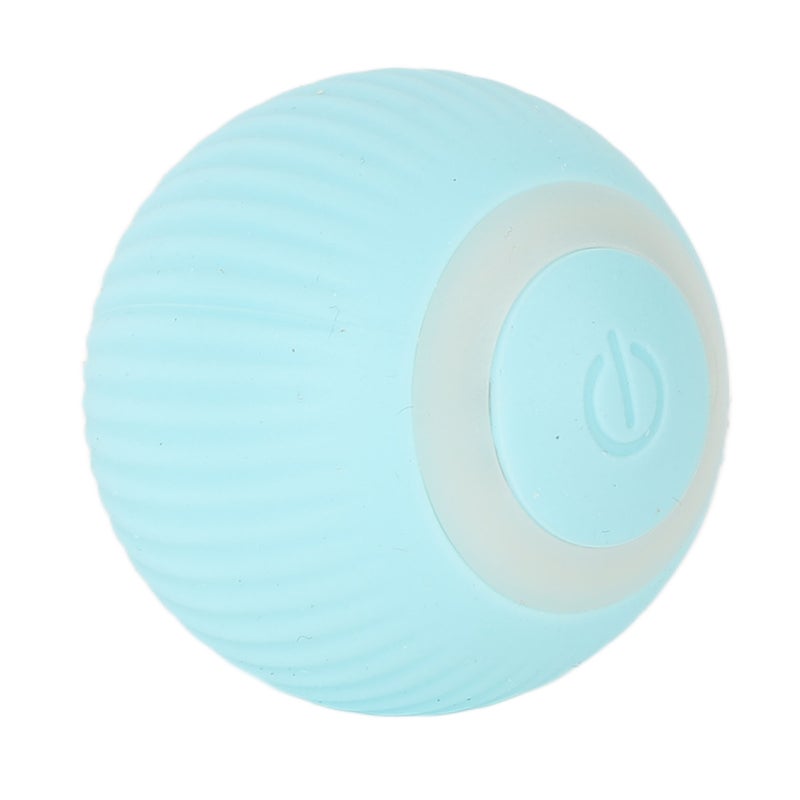 Funny Cat Ball Electric Silicone Automatic Rotating Smart Interactive Cat Toys Ball Blue - Image 5