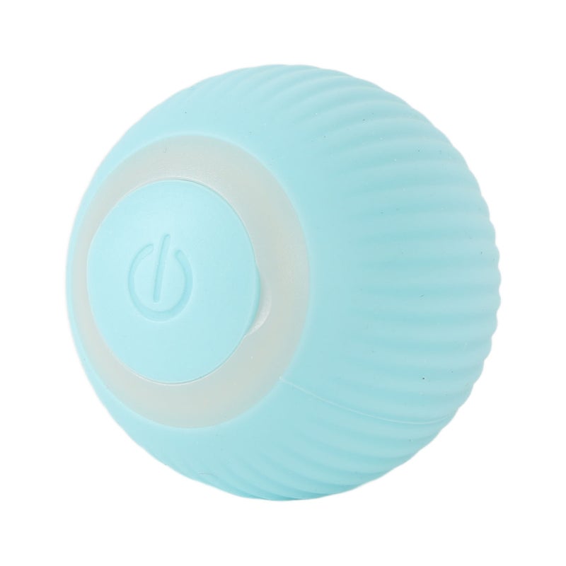 Funny Cat Ball Electric Silicone Automatic Rotating Smart Interactive Cat Toys Ball Blue - Image 3