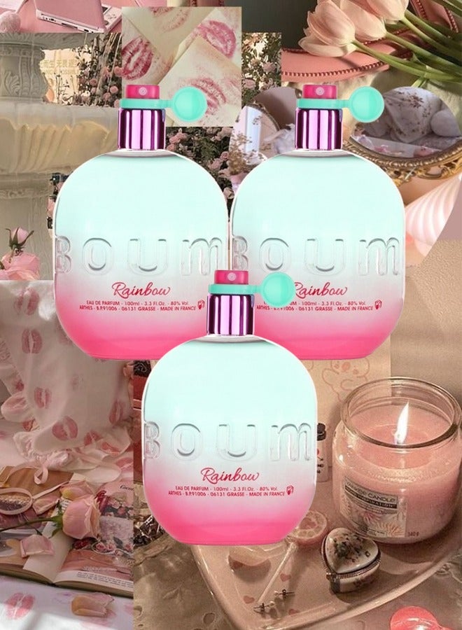 Boum 3 Pieces Boum Rainbow Perfume 100ml EDP - Image 1