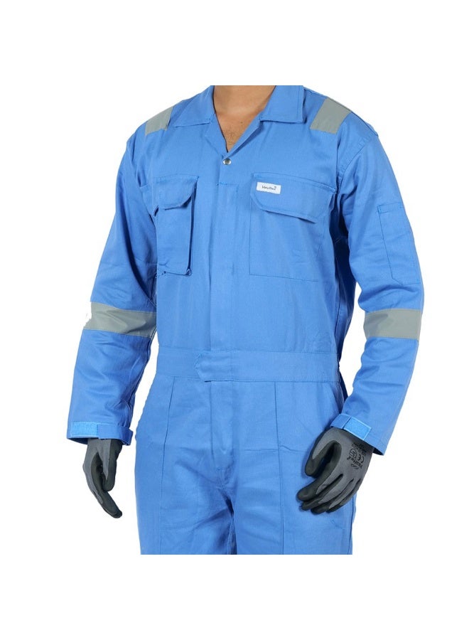 Vaultex ADI 240GSM Cotton Coverall , Petrol Blue, 3XL - Image 2