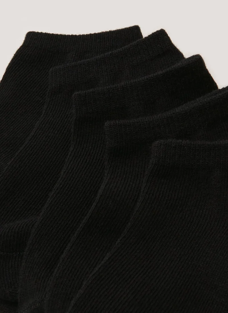 Matalan Kids 5 Pack Black Trainer Socks