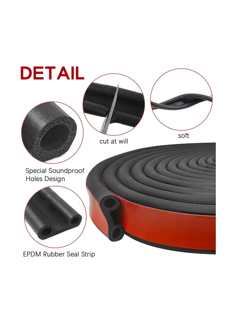 SYOSI - Car Door Seal, EPDM Car Rubber Seal Strip, 3m Adhesive Tailgate Seal for Pickups, Truck, Auto Car, Car Weather Stripping, Soundproof, Noise Reduction, Dustproof, High Temperature Resistance(1 Pack) - Image 1